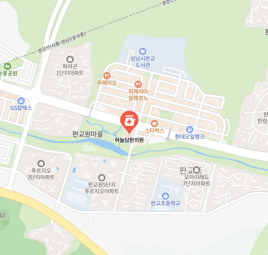 하늘담한의원 위치 지도